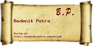 Bedenik Petra névjegykártya